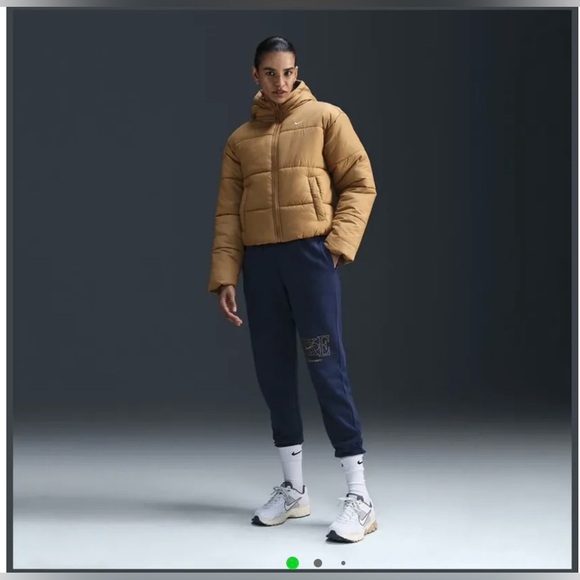 Nike women Bright Orange Puffer Coat